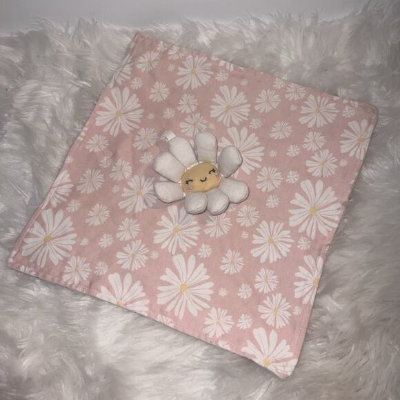 Bon Bebe Lovie Lovey Daisy Flower Security Blanket Pink Plush Baby Floral - Picture 1 of 8